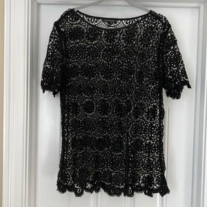 Banana republic crochet short sleeve shirt